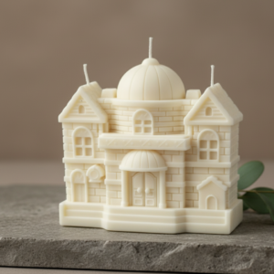 Architektur Kerze Schloss, 100% Sojawachs Kerze Handgefertigt, Luxuriöses Deko-Geschenk Hauskerze Groß,