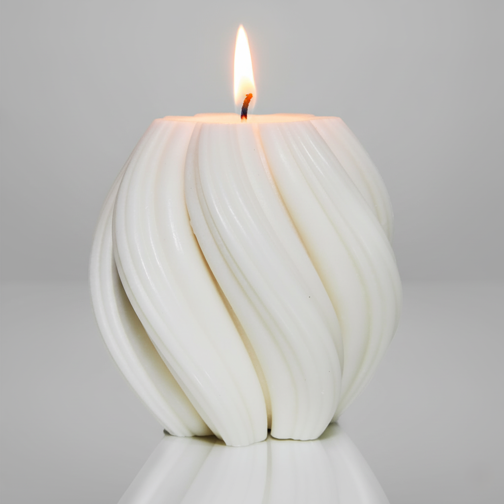 Große Wellen Kerze | Swirl Kerze | Instagram Wellen Kerze | Flame Kerze | Wellenkerze | Geschenkidee für Freundin