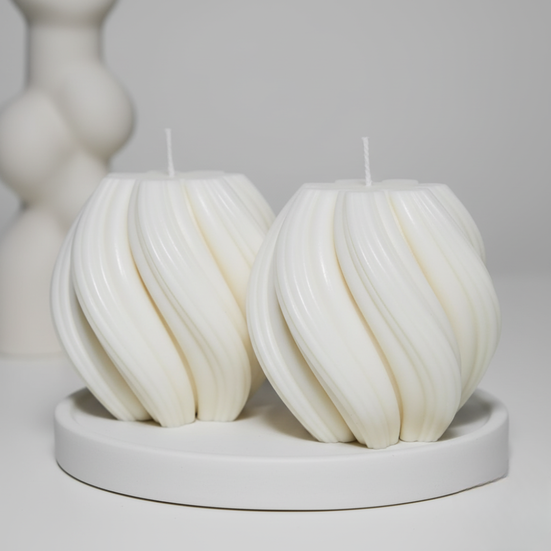 Wellenkerzen Mittel - Spiral - Kerze - Handmade Sojawachskerze, Deko - Adventskerzen - Geschenke - Candlesdeko - Geschenke für frauen - Weihnachtsgeschenke - Geburtstage - Weihnachtskerzen – Bild 7