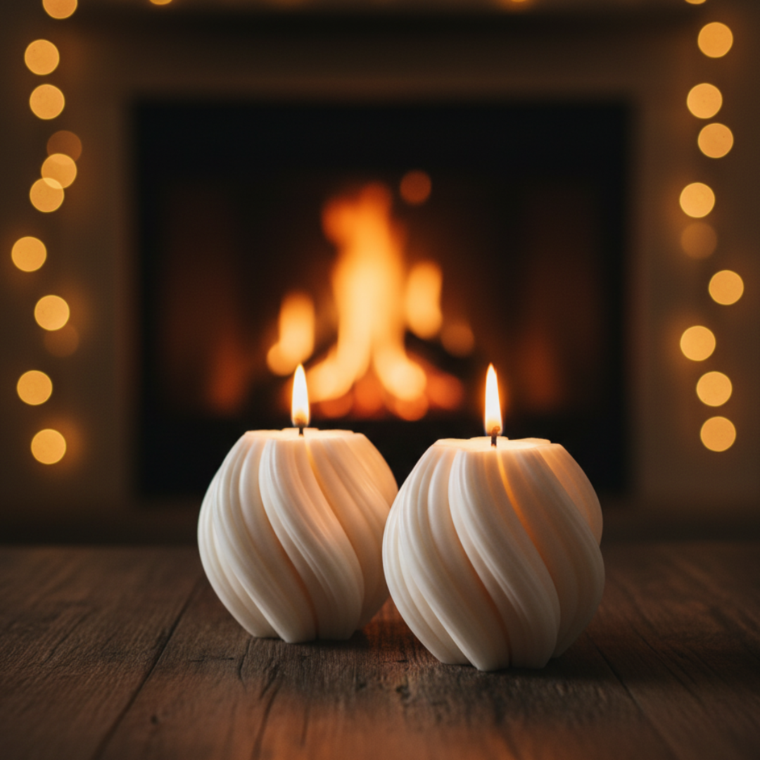 Wellenkerzen Mittel - Spiral - Kerze - Handmade Sojawachskerze, Deko - Adventskerzen - Geschenke - Candlesdeko - Geschenke für frauen - Weihnachtsgeschenke - Geburtstage - Weihnachtskerzen – Bild 6