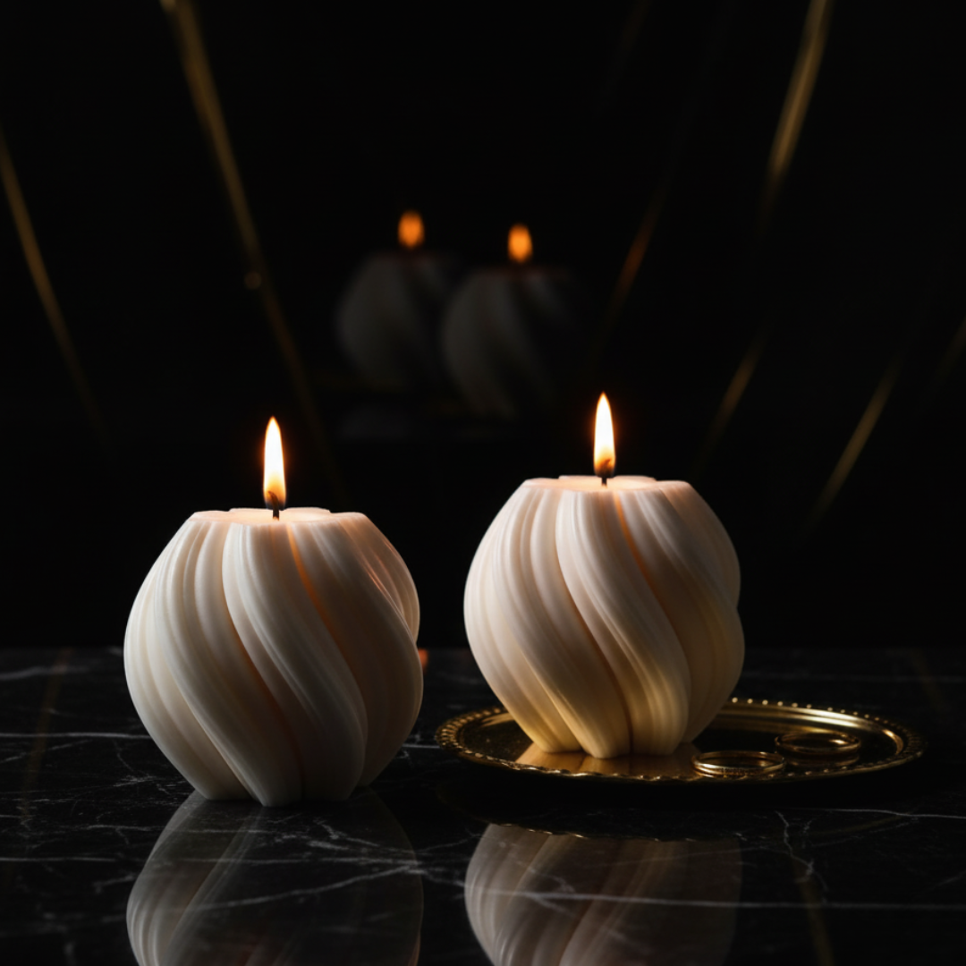 Wellenkerzen Mittel - Spiral - Kerze - Handmade Sojawachskerze, Deko - Adventskerzen - Geschenke - Candlesdeko - Geschenke für frauen - Weihnachtsgeschenke - Geburtstage - Weihnachtskerzen – Bild 18