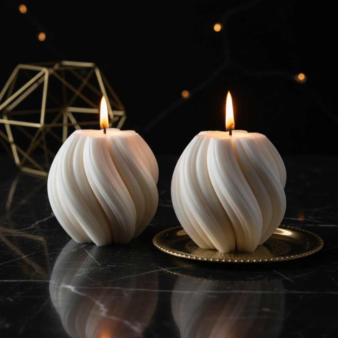 Wellenkerzen Mittel - Spiral - Kerze - Handmade Sojawachskerze, Deko - Adventskerzen - Geschenke - Candlesdeko - Geschenke für frauen - Weihnachtsgeschenke - Geburtstage - Weihnachtskerzen – Bild 8